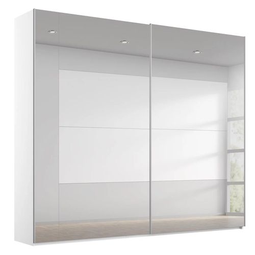 Rauch Miramar Type-4 226cm 2 Door Mirrored Sliding Wardrobe - Alpine White