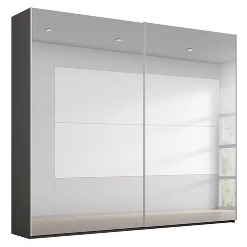 Rauch Miramar Type-4 226cm 2 Door Mirrored Sliding Wardrobe - Graphite