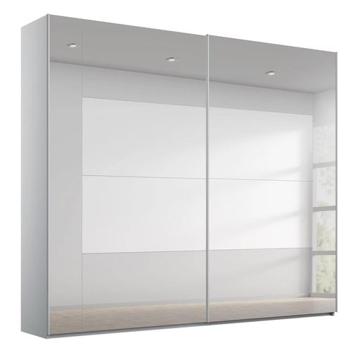 Rauch Miramar Type-4 226cm 2 Door Mirrored Sliding Wardrobe - Silk Grey
