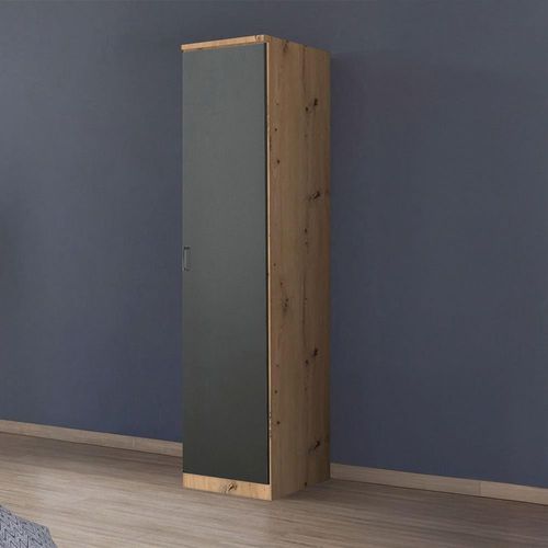 Rauch Celle Super 47cm 1 RH Door Wardrobe - Artisan Oak and Metallic Dark Grey