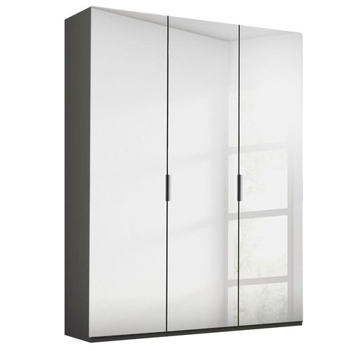 Rauch Miramar Type-5 151cm 3 Door Mirrored Wardrobe - Graphite