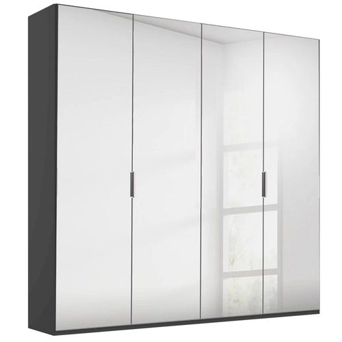 Rauch Miramar Type-5 201cm 4 Door Mirrored Wardrobe - Graphite