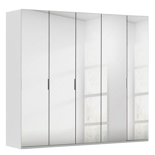 Rauch Miramar Type-5 251cm 5 Door Mirrored Wardrobe - Silk Grey