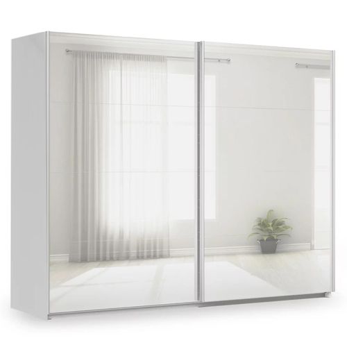 Rauch Miramar Type-3 271cm 2 Door Mirrored Sliding Wardrobe - Silk Grey