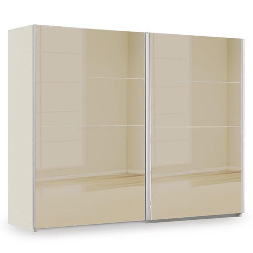 Rauch Miramar Type-3 271cm 2 Door Sliding Wardrobe - Champagne and Champagne Glass