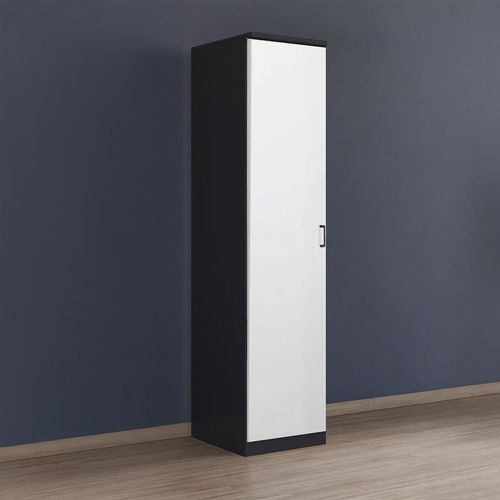 Rauch Celle Matt 47cm 1 LH Door Wardrobe - Metallic Dark Grey and Alpine White