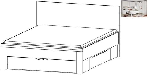 Rauch Rivera White 5ft King Size Storage Bed