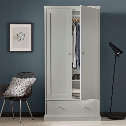 Bentley Designs Ashby Soft Grey 2 Door Combi Wardrobe