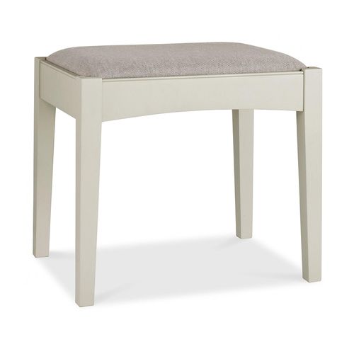 Bentley Designs Hampstead Soft Grey Stool - Pebble Grey Fabric
