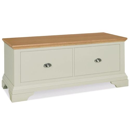 Bentley Designs Hampstead Soft Grey and Pale Oak Blanket Box