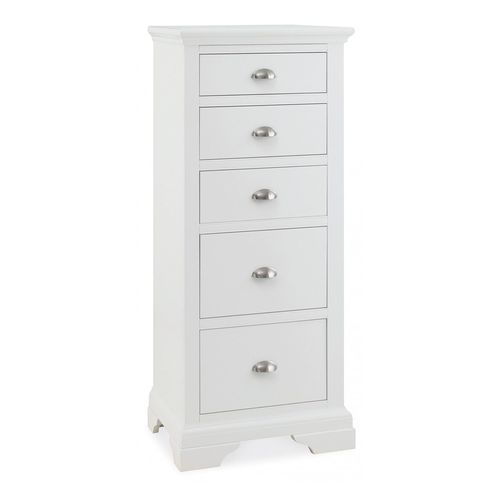Bentley Designs Hampstead White 5 Drawer Tall Chest