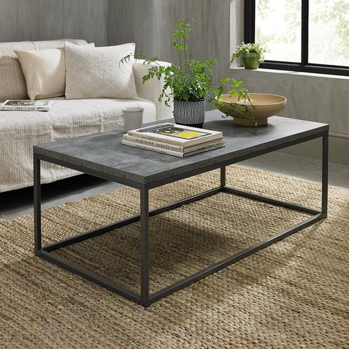 Bentley Designs Renzo Zinc and Dark Grey Coffee Table