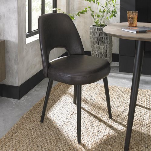 2 x Bentley Designs Vintage Peppercorn Old West Vintage Upholstered Dining Chair