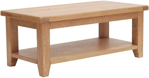 Hampshire Oak 110cm Coffee Table with Shelf