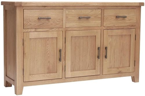 Hampshire Oak 150cm Large 3 Door Sideboard
