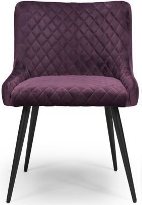 2 x Malmo Purple Fabric Dining Chair