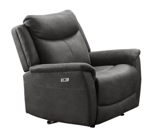 Arizona Grey Fabric Electric Recliner Armchair