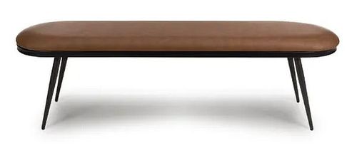 Ace Tan Brown Fabric Dining Bench
