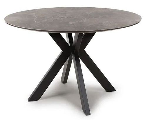 Galaxy Brown Ceramic 4 Seater Round Dining Table