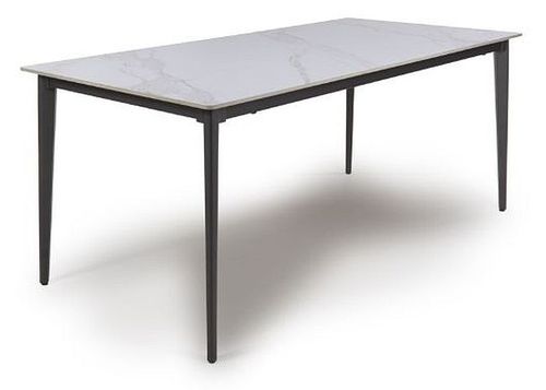 Amalfi White Ceramic 4 Seater Dining Table