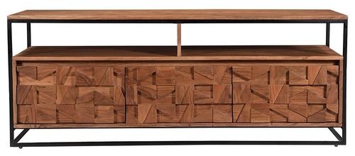 Axis Acacia Wood 142cm TV Unit - Geometric