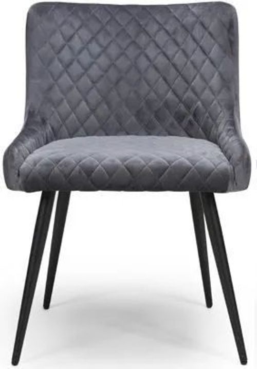 2 x Malmo Grey Fabric Dining Chair