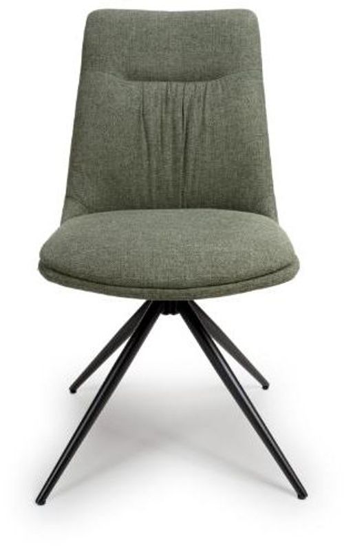 2 x Boden Green Fabric Dining Chair