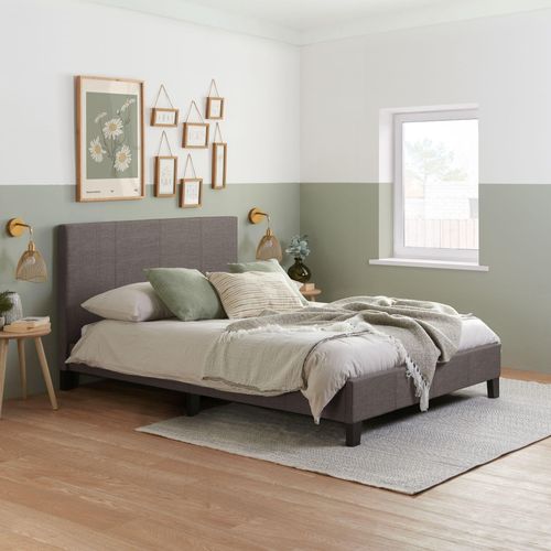 Berlin Grey Fabric Bed - Sizes Available
