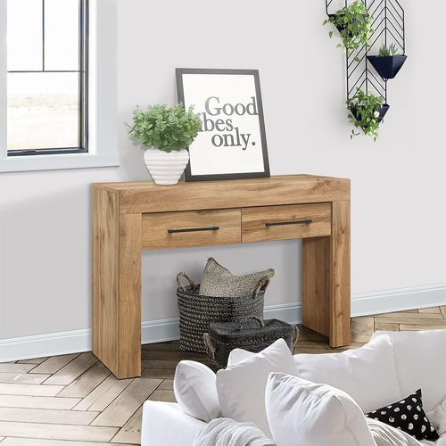 Compton Oak Effect 2 Drawer Console Table 