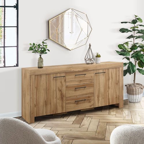 Compton Oak Effect 2 Door Extra Large Sideboard - 200cm