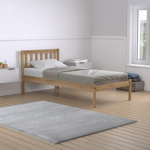 Lisbon Brown Wooden Bed - Sizes Available