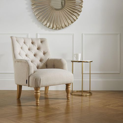 Padstow Wheat Fabric Highback Armchair