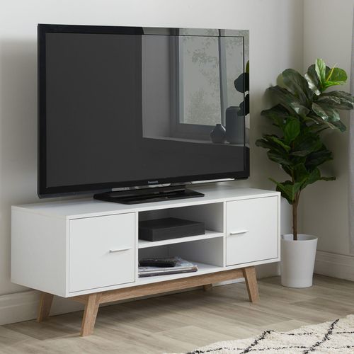 Shard White and Oak 2 Door TV Unit