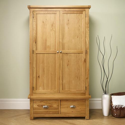 Woburn Rustic Oak 2 Door Wardrobe