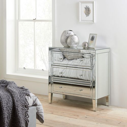 Valencia Mirrored 3 Drawer Small Chest