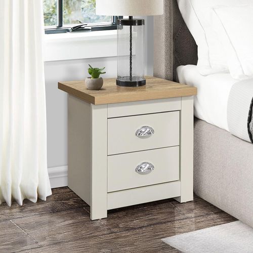 Highgate Cream Painted 2 Drawer Bedside Cabinet