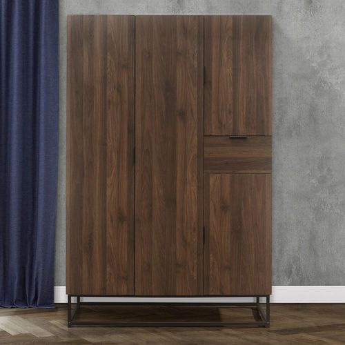 Houston Walnut 4 Door Wardrobe