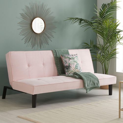 Aurora Blush Pink  Fabric Sofa Bed