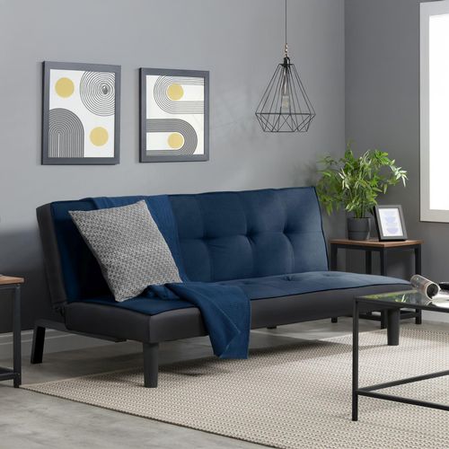 Aurora Midnight Blue Fabric Sofa Bed