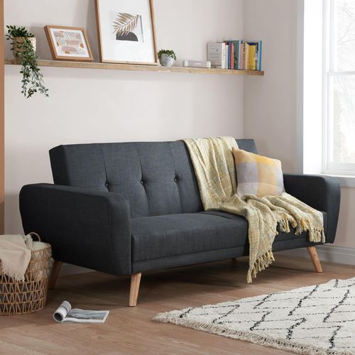Farrow Grey Fabric 3 Seater Sofa Bed