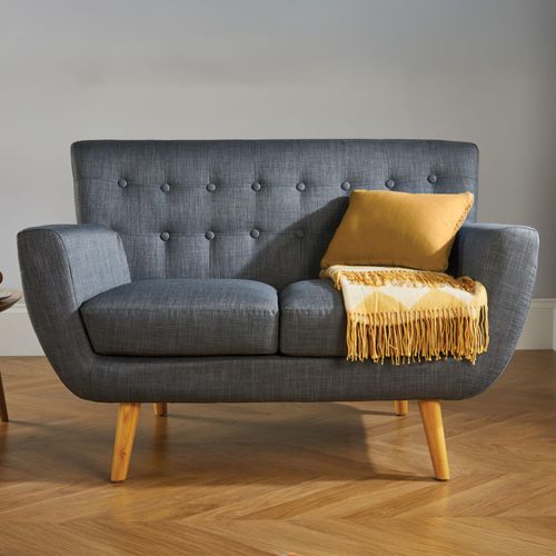 Loft Grey Fabric 2 Seater Sofa