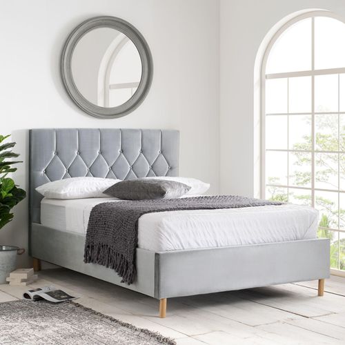 Loxley Grey Fabric Ottoman Storage Bed - Sizes Available