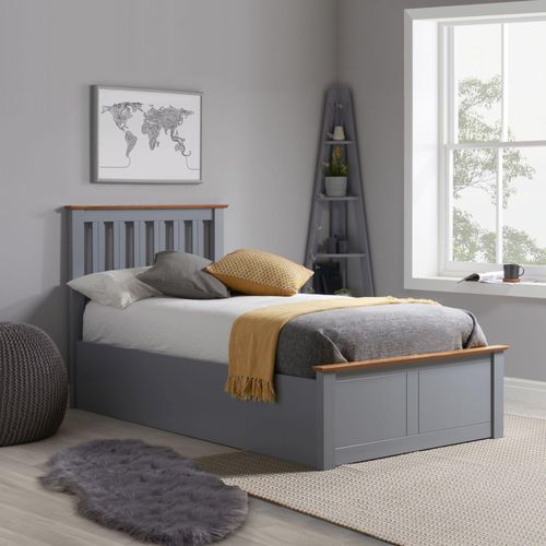 Phoenix Stone Grey Ottoman Storage Bed - Sizes Available