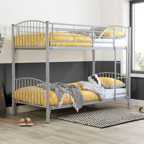 Corfu Kids Silver Metal Frame Bunk Bed