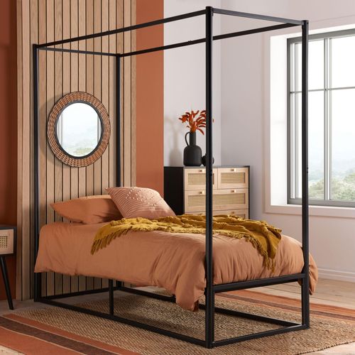 Farringdon Black Metal Four Poster Bed - Sizes Available