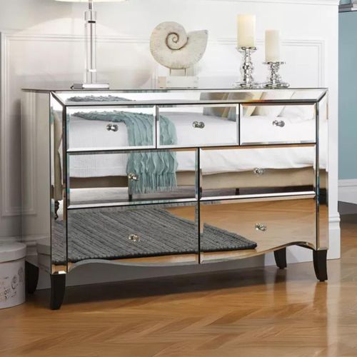 Palermo Mirrored Multi Drawer Wide Chest