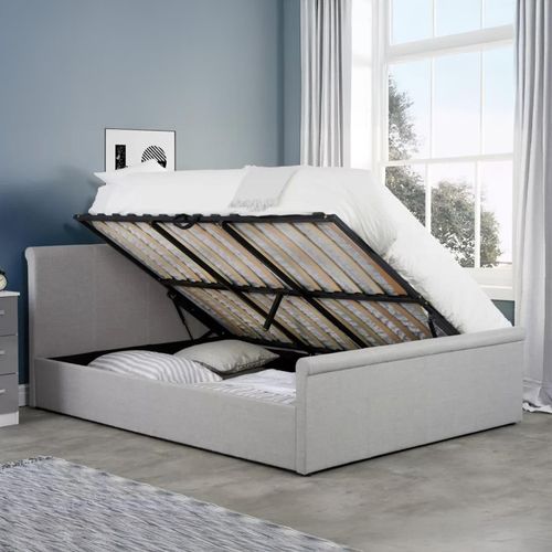 Stratus Grey Fabric Ottoman Storage Bed - Sizes Available
