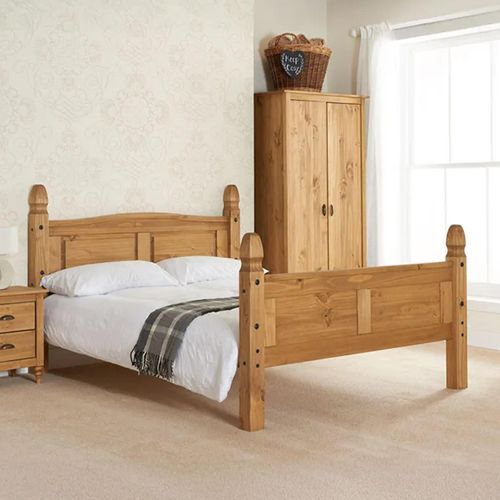 Corona Pine High Foot End Bed - Sizes Available