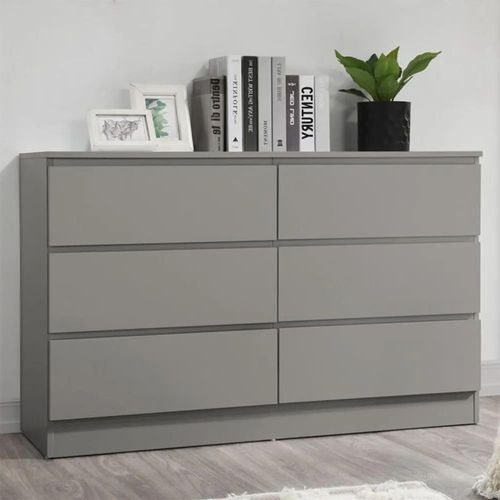 Oslo Grey 6 Drawer Wide Chest