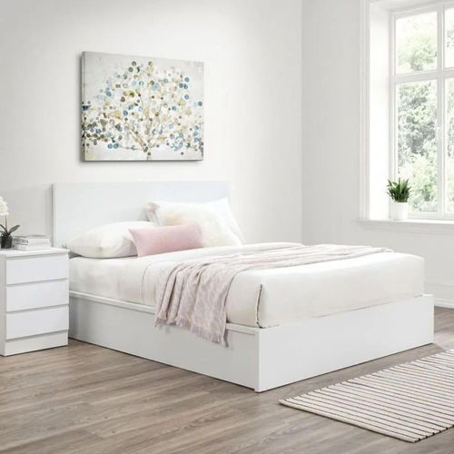 Oslo White Ottoman Storage Bed - Sizes Available